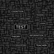 TEST. Word cloud concept illustration.  