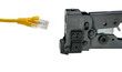 Ethernet cable wire ready to be assembled to a RJ45 head