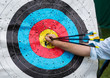 Photo: Target for archery with arrows Target for archery with arrows