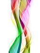 Abstract green and pink waves on white background