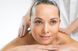 close-up portrait of a beautiful spa woman