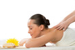 beautiful spa woman lying on the couch