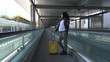 Video: modern pregnant in walkway escalator modern pregnant in walkway escalator