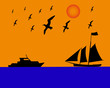 sailing boat albatrosses