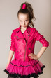 fashion little girl in glam rock style
