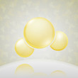 Science Background. Yellow Molecule. Vector Illustration