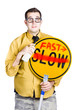 Man speeding up process