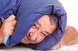 Man lying in bed and can not sleep