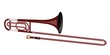 A Symphonic Trombone Isolated on White Background