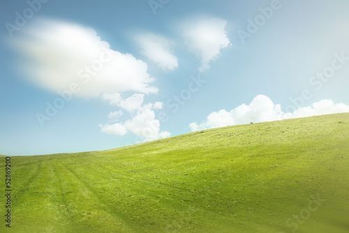 Photo: Blue Sky and Green Hills Blue Sky and Green Hills