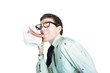 Thirsty man licking coffee pot
