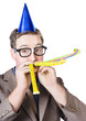 Handsome business man. Party for many year service
