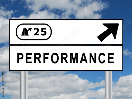 Illustration: Panneau "PERFORMANCE" (succès excellence innovation business) Panneau "PERFORMANCE" (succès excellence innovation business)