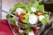 Photo: Fresh Salad on a Fork Fresh Salad on a Fork