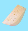 Cheese on Blue Background