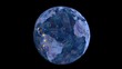 EU flag globe with currency animation