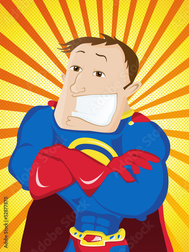 Vector: Super Man Hero Dad. Happy Father Day Super Man Hero Dad. Happy Father Day