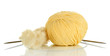 Wool and thread isolated on white