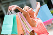 Happy shopping woman