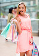 Woman at the shopping center