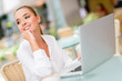 Business woman with a laptop