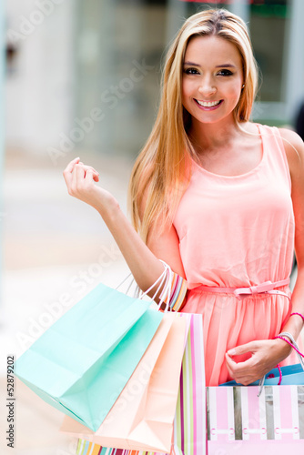 Photo: Happy female shopper Happy female shopper
