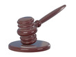 Wooden gavel in action