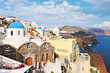 View of Oia village in Santorini