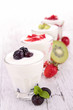 fruits and yogurt
