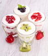 fruits and yogurt