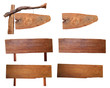 wood sign isolated on background, clipping paths