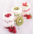 fruits and yogurt
