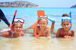 Three girls on the beach