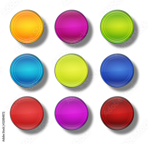Illustration: Web Buttons glossy- round #13 Web Buttons glossy- round #13