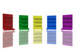 Illustration: Colorful furniture shelves Colorful furniture shelves