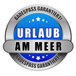 5 Star Button blau URLAUB AM MEER BG BG