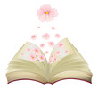 A book with flowers