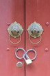 Antique Lion Head Knocker On T...