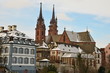 Basel Cathedral in winter, Switzerland