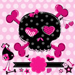 cute black and red skull