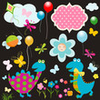 Vector: happy dinosaurs happy dinosaurs