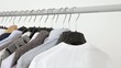 Clothes on rack, closeup
