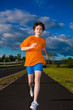 Foto: Boy running, jumping outdoor Boy running, jumping outdoor