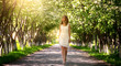 Girl walking in the park