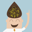 The businessman concept idea in head