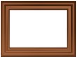 Wooden frame. 3D render.