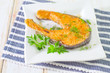 fried salmon