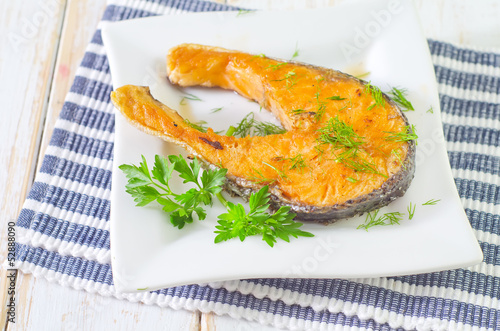 Photo: fried salmon fried salmon