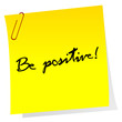 Sheet of paper with optimistic message