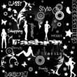 Fashion concept with women silhouettes